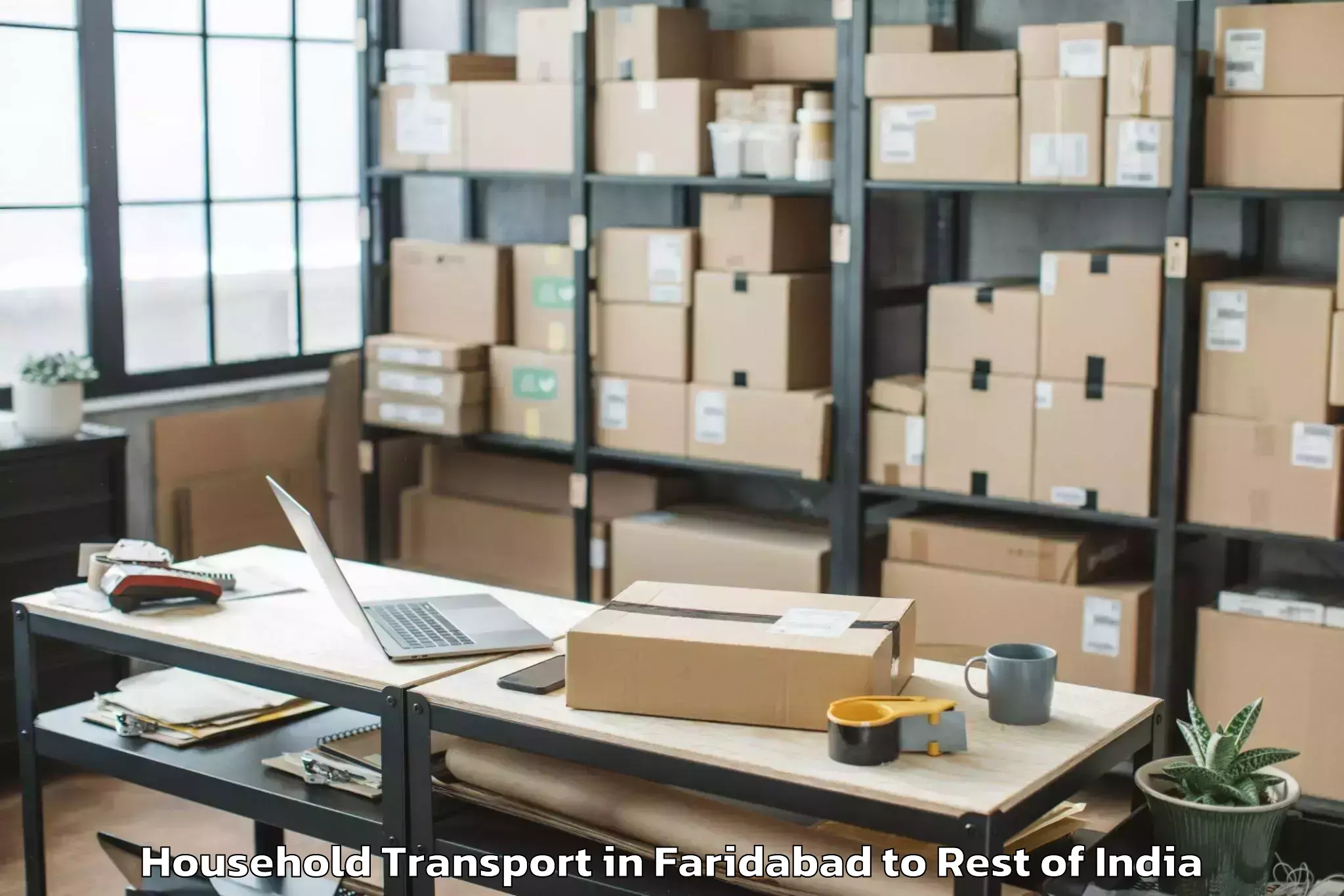 Book Faridabad to Shupiyan Household Transport Online